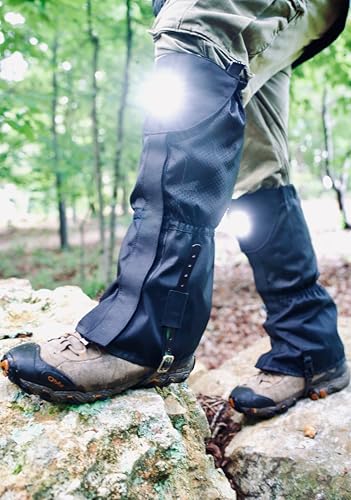 Pike Trail x Polaina de perna Nighthawk Pro Gear Trailblazer: iluminada para areia noturna e neve -