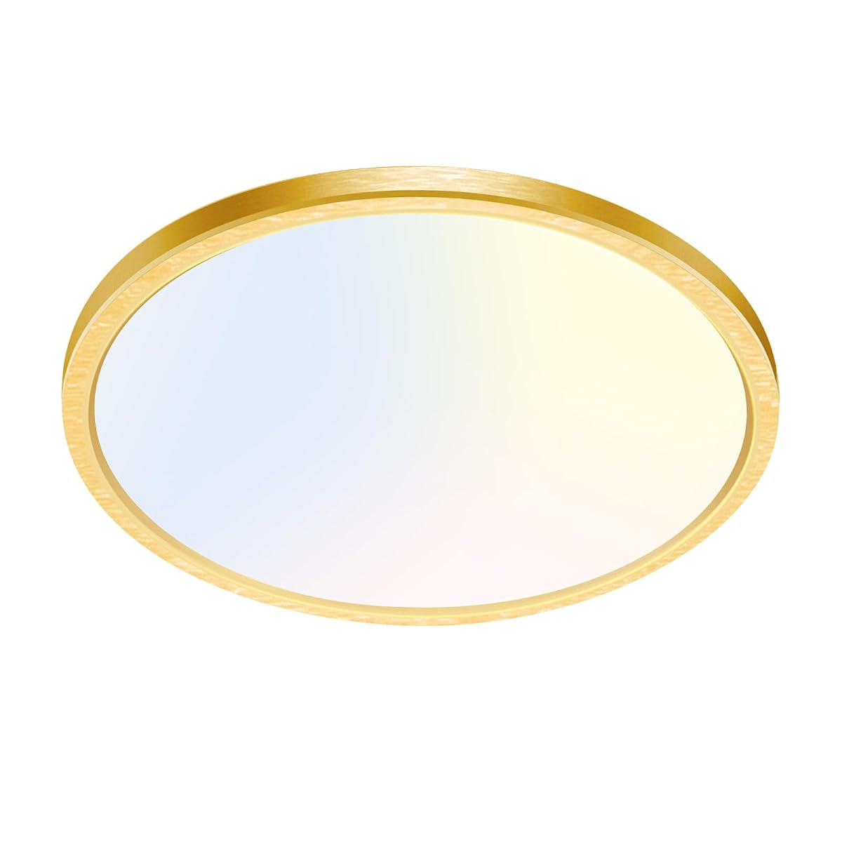 Hepside 1Pack Flush Mount Led Ceiling Light Fixture Golden, 12Inch 28W,