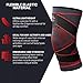 UFlex Athletics Knee Compression Brace for Men and Women - Non Slip Sleeve with Straps for Pain Relief, Meniscus Tear, Sports Safety in Basketball, Tennis - Single Wrap, Large