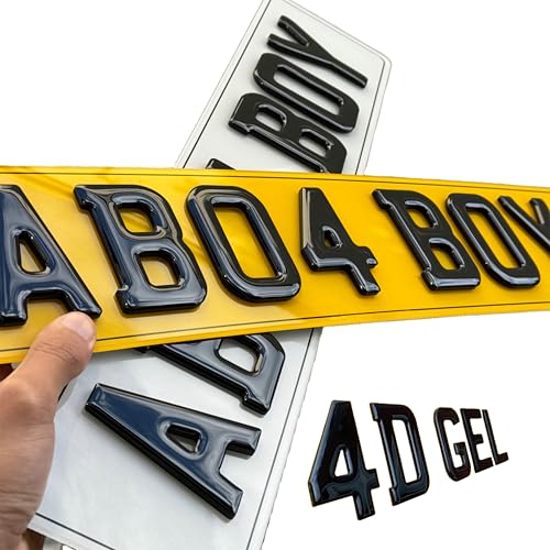 Standard 4D 3D 4D GEL DIAMOND Acrylic Number Plates - Styles