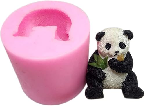 Miniatura 6 de Panda Candle - Molde de silicona con forma de panda, forma de panda, chocolate y caramelo, molde para hornear, moldes de silicona con forma de