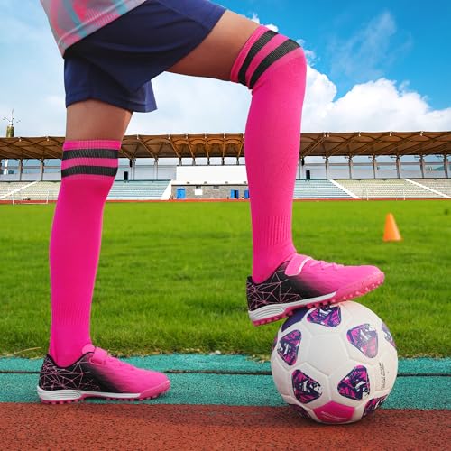 brooman Kids Indoor Soccer Shoes Boys Girls Soccer Cleats Athletic Turf Shoes2