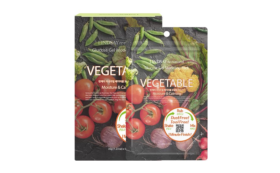 LINDSAY re:natural Vegetable Modeling Mask 35g*5ea