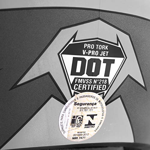 Pro Tork Capacete V-Pro Jet 3 Fosco 62 Preto/Prata