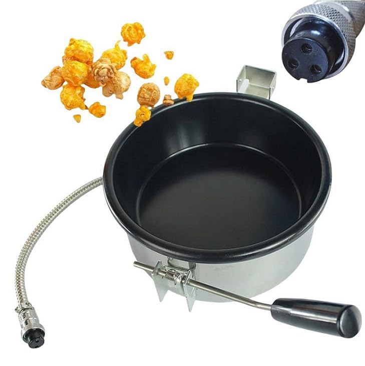 Olla para máquina de palomitas de maíz, accesorio eléctrico antiadherente de manivela para fabricantes profesionales de palomitas de maíz