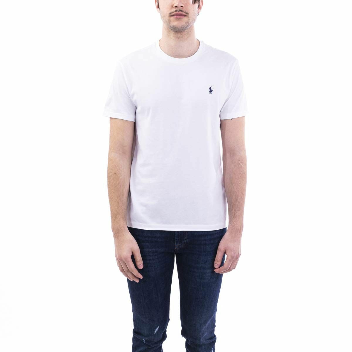 POLO RALPH LAUREN T-​Shirt à col Rond Big Pony pour Homme, Blanc (Blanc A1000), XL