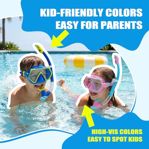 Equipo de snorkel DRMAWIN para adultos y niños, set con máscara de vidrio templado 180°, snorkel de tope seco, anti-vaho y bolsa de malla para transporte miniatura 4