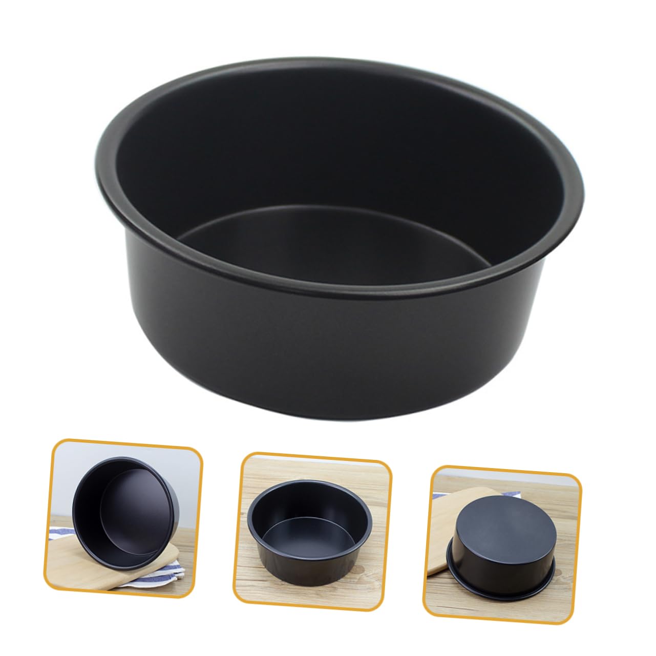 MUCKLILY Round Cheesecake Pan Non Stick Baking Mold Anodized Cake Pan for Kitchen for Desserts Gatherings and Afternoon Tea