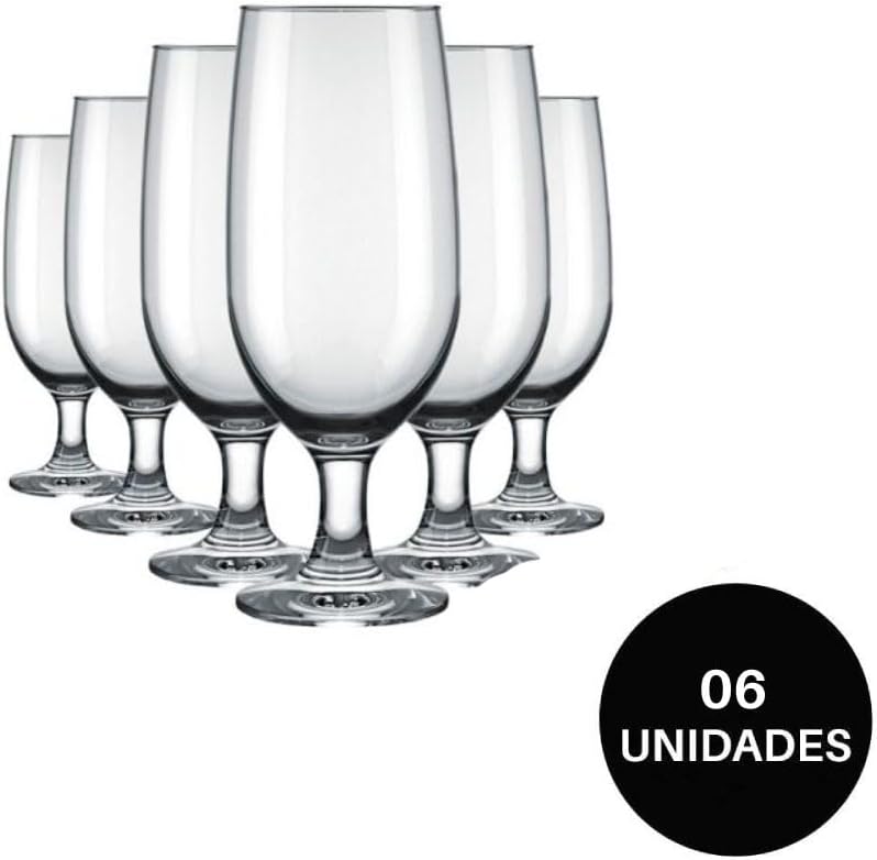 Jogo 6 Taças de Vidro 300ml Cerveja Água Refri Nadir Floripa Jogo 6 Taças de Vidro 300ml Cerveja Água Refri Nadir Floripa