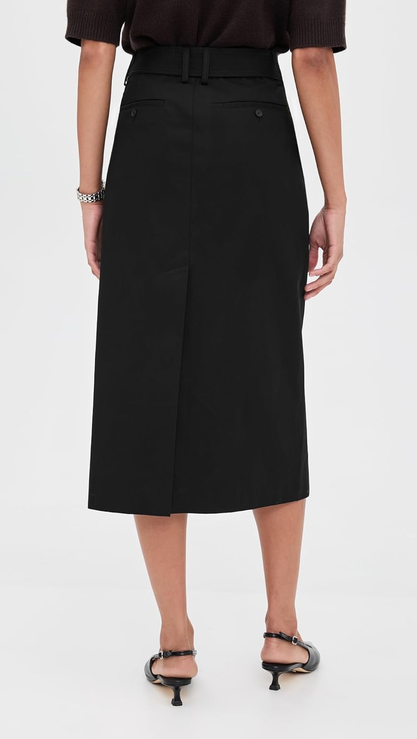 Vince Women's Faux Leather Trim Pencil Skirt - Image 3