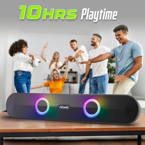 Image of ACwO CARNIwAL 313 | 16W RMS Output | Dual Powerful Speakers | 10Hrs Music Playtime | TWS Function for Multi-Unit Pairing | Dynamic RGB Lights (Black)