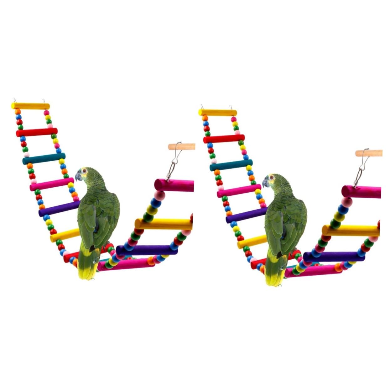 Happyyami Columpio Yaco Decoracion Tortuguera Escalera para Loros 2 Uds Escalera para Pájaros Periquitos para Pájaros Cacatúas Columpio para Loros Juguete