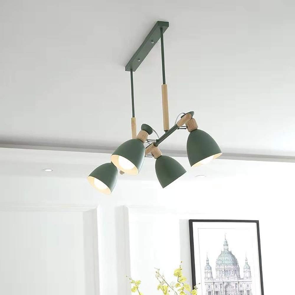 Lamp 4 Light Modern Green Led Pendent Light Kitchen Island Lighting Hanging Lamps Dining Ceiling Hanging Light Chandelier for The Kitchen Billiard Table Lighting Flush Mount Fixture