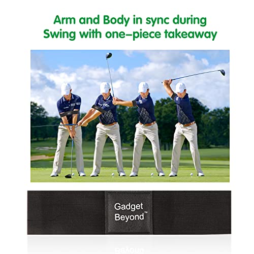 Gadget Beyond Golf Swing Training Aid, Swing Correcting Arm Band Golf arm Training aid Black, Golf Swing aids Training,Golf Swing Trainer - Image 5