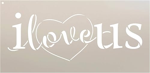 StudioR12 - Plantilla de Mylar reutilizable para pintar carteles en paletas, madera y almohadas, decoración del hogar, bodas, San Valentín, romance,