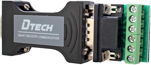 DTECH Adaptador convertidor de datos de comunicación serie RS232 a RS485 / RS422 tamaño mini