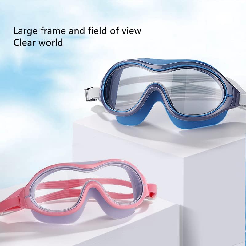 UV Waterproof Anti Fog Swimwear Eyewear Swim Diving Water Glasses Adjustable Swimming Goggles Women Men Sports Eyewear White