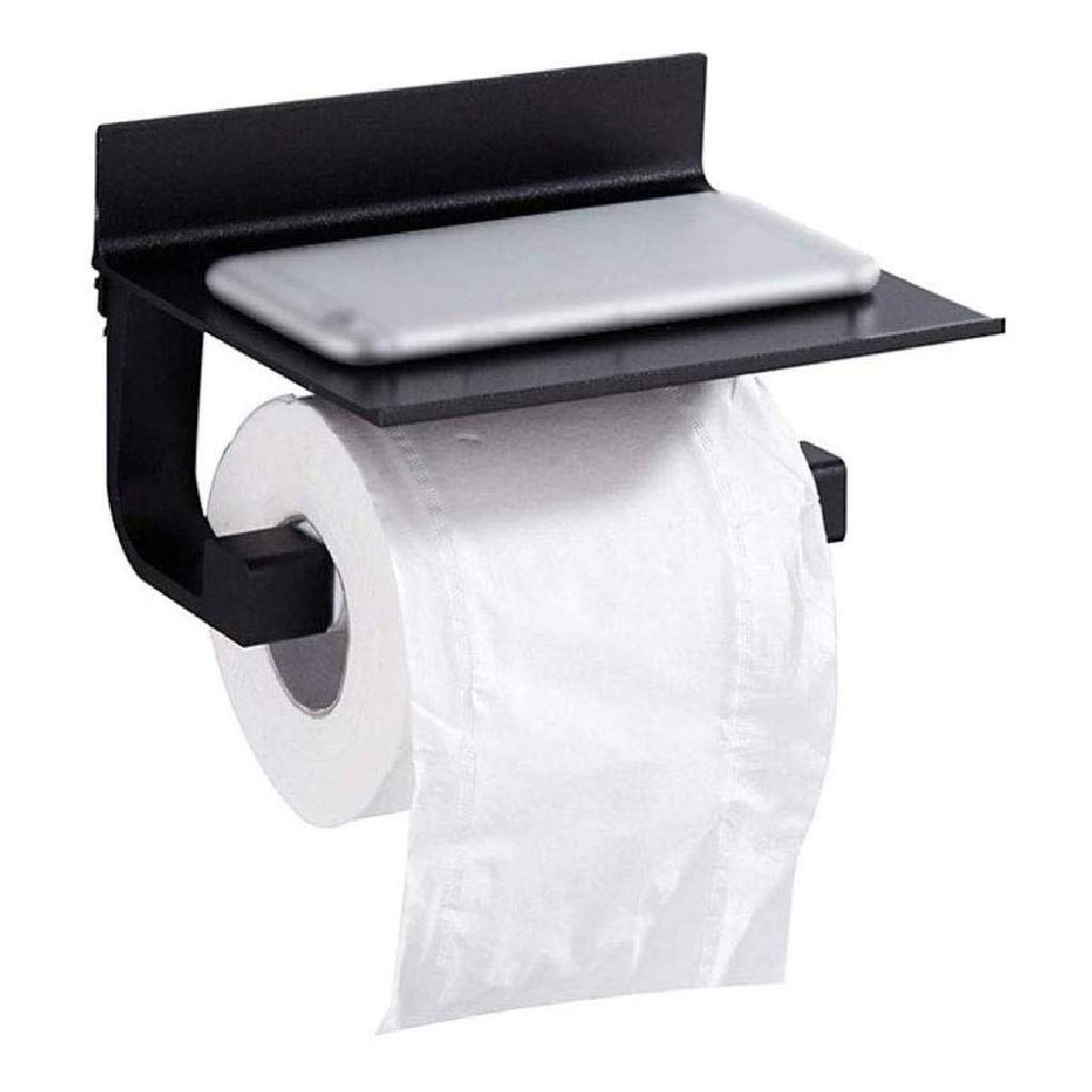 Metallo Carta igienica Holder-Bagno del Supporto del Tessuto di Carta con Un Telefono Mobile scaffale Forte Supporto di Carta igienica in Acciaio Inox con cremagliera del Telefono Cellulare