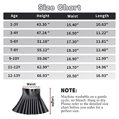 Gooket Girls Mini Pleated Knitted Flared Skater Skirt Toddler High Waist Casual Kawaii Tennis Skirt Age 2-13Y Grey #TOP5