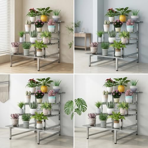 Étagère plantes extérieur intérieur pour balcons et petits espaces - 4
