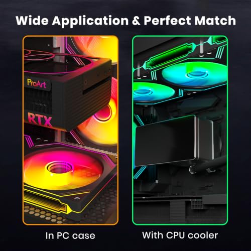 Image of Prism14 140mm ARGB PC Case Fans(Black Reverse 1 Pack)