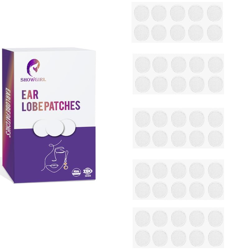 SHOWGIRL Ear Lobe Patches Ear Lobe Support Patches Earlobes Invisible lob for Heavy Earrings Lift Patches for Long Time Wearing Earrings Protect Healthy Ear Lobes Against Tearing sheet-5 (50 pcs)-picture-24