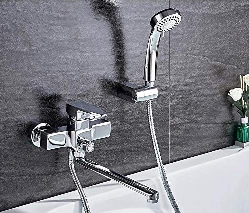 Robinet thermostatique de douche mural chromé en laiton pour salle de bains