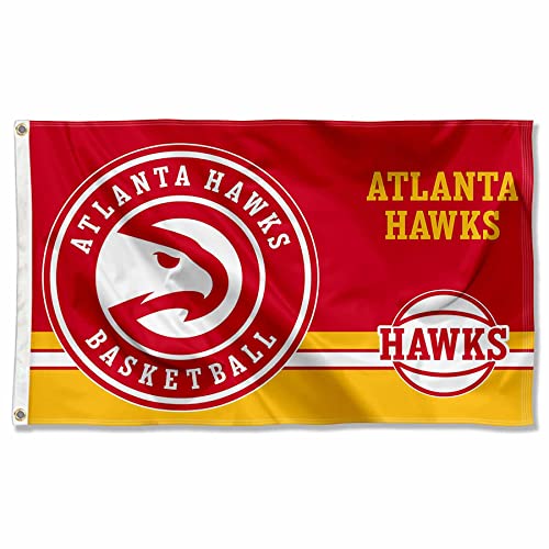 Drapeau Atlanta Hawks finitions premium double logo toutes saisons