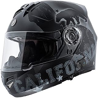 TORC Unisex-Adult Full-face Style T27B Modular Motorcycle Helmet Integrated Blinc Bluetooth With Graphic
