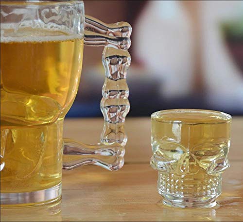 LDG WARE Glass Skull Beer Mug (1pc, Skull Beer Mug 500ml) 4