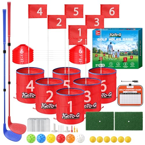 1GoTo-G Golf Bucket Game, Backyard Golf Game for Golf Enthusiast-