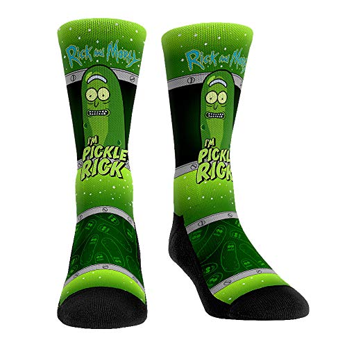 Rick and Morty Premium Cartoon Socks (Large/X-Large, Pickle Rick - Showtime)
