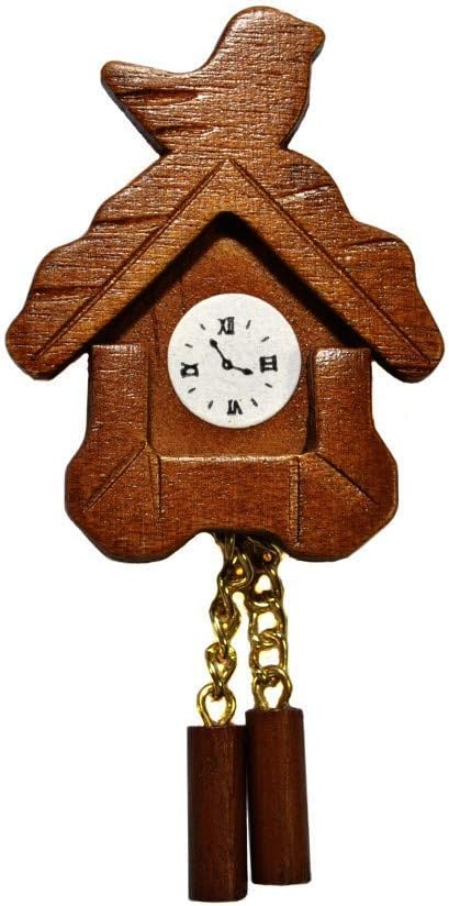 Dolls House Wooden Cuckoo Clock Miniature Wall Accessory 1:12 Scale