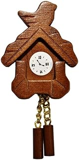 Dolls House Wooden Cuckoo Clock Miniature Wall Accessory 1:12 Scale