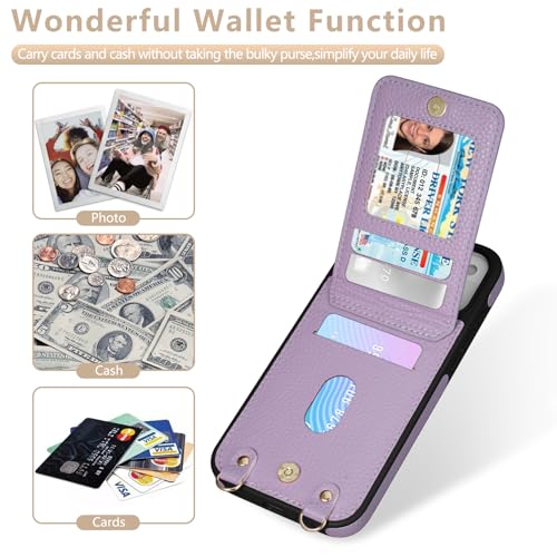 Anti-pickpocket étui RFID iPhone 17 Pro Max coque portefeuille à sangle