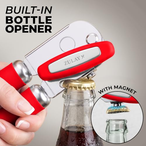 Image of Zulay Kitchen Stainless Steel Swing Open Manual Can Opener Comfortable Grip