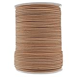 West Coast Paracord Round Leather Cord (Natural, 2mm - 25 Yards)