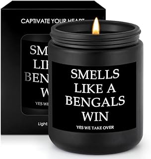 Smells Like Cincinnati Win Scented Candle Football Themed Merch Fan Shop Men Women Sport Stuff Gear Decor Bengals Team Accessories Hustband Father Day Dad Happy Birthday Funny Funny Cool Ideal Gift