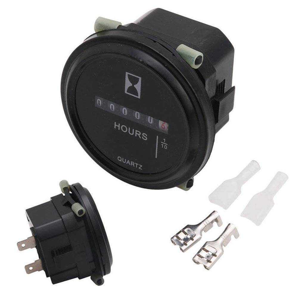 Hour Meter Truck Tractor Diesel Boat Engine 2" Round Gauge DC 10V to 80V SH-1