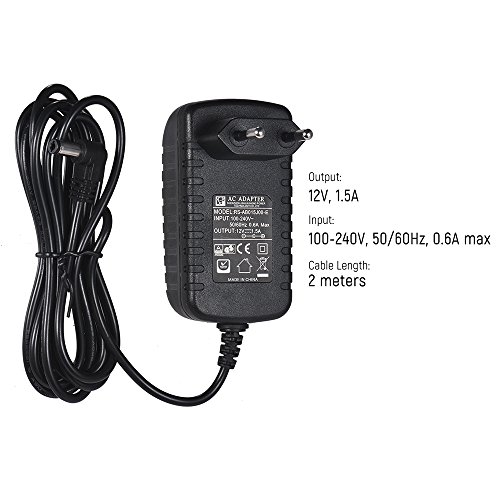 Docooler 12 V 1.5A Ac Adaptador De Energia Para Viltrox L116T L116B L132T L132B Vl-162T Led Luzes De