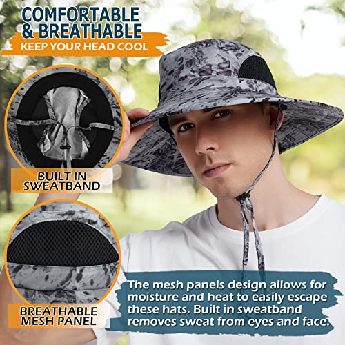 Einskey Sun Hat For Men/Women, Waterproof Wide Brim Bucket Hat Foldable Boonie Hat For Fishing Hiking Garden Safari Beach #TOP4