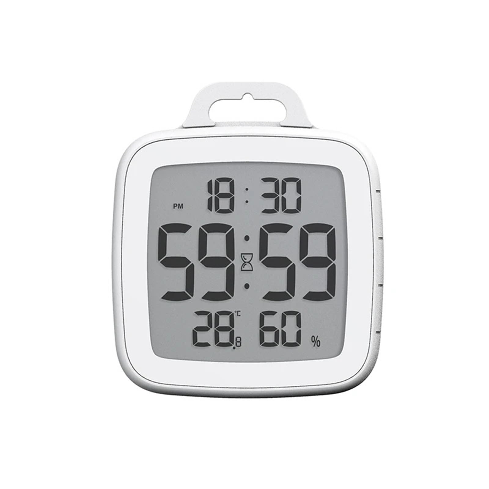 LNNXSZ Bathroom Clock Digital Bathroom Wall Clock Temperature Humidity Meter Countdown Time Flip Shower Clocks