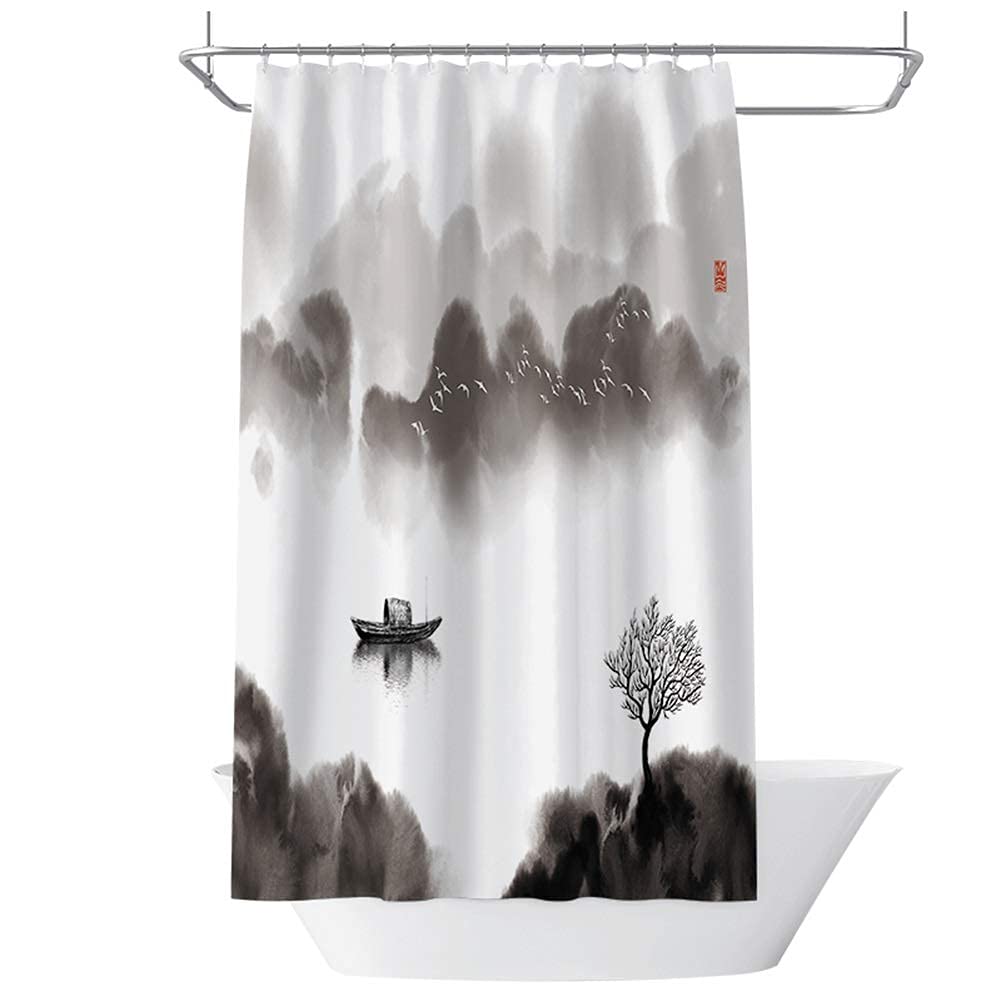 Rideaux de salle de bain décoratifs imperméables longs