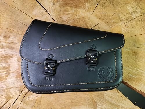 ORLETANOS Seitentasche King Gold kompatibel mit Bobber HD Custom Chopper schwarz Biker neu Harley Davidson Sportster S Sporty Revolution 1250 T MAX