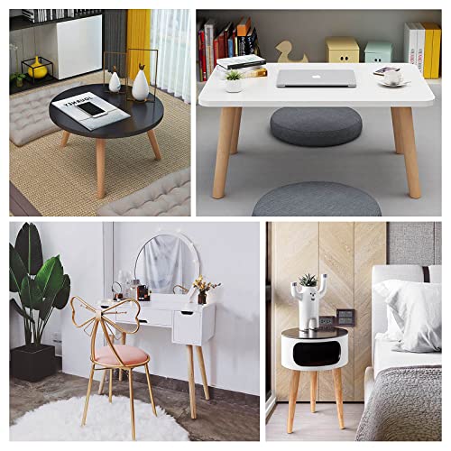 Patas de madera para muebles de 10cm, juego de 4 piezas con tornillos para renovar sofás 8