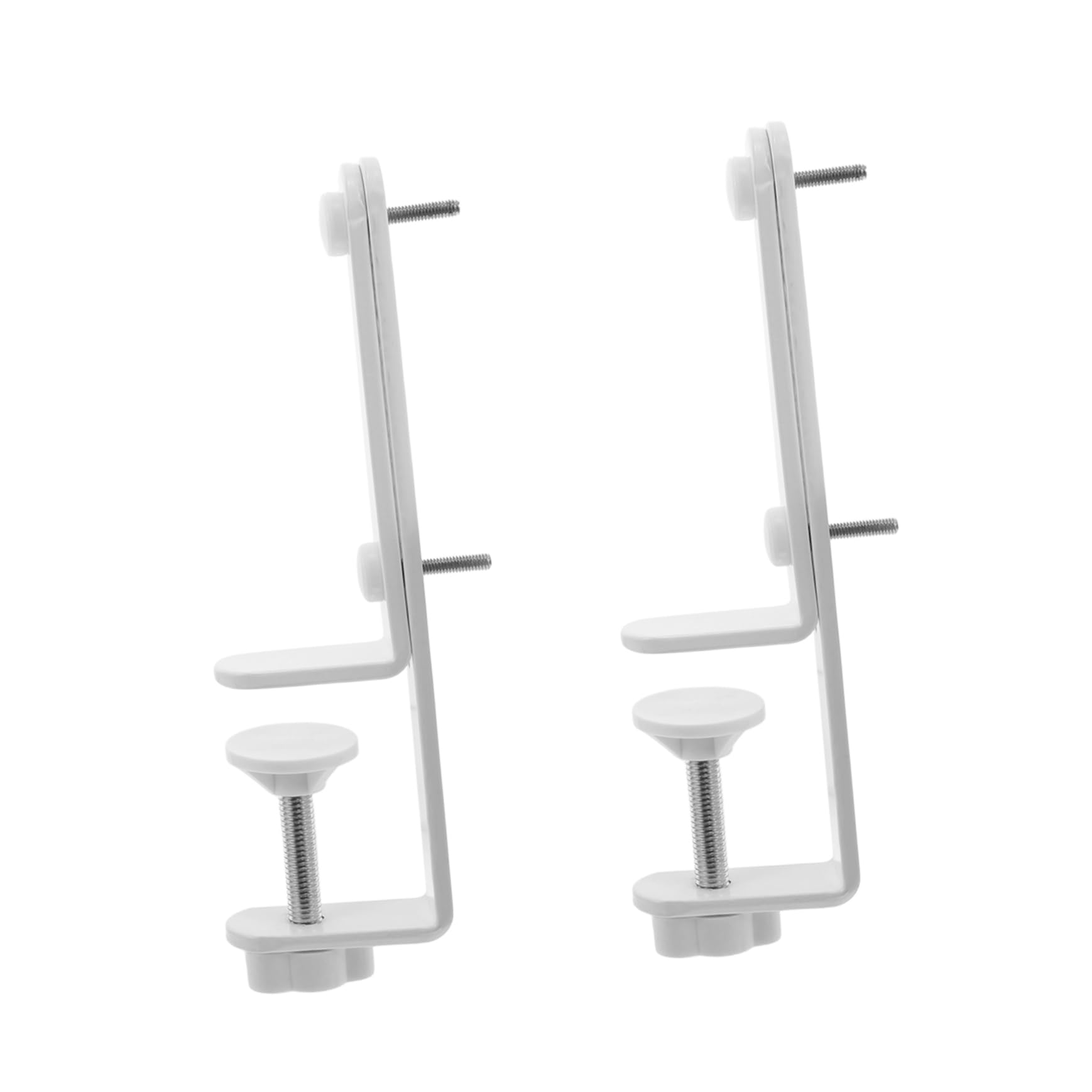 HOOTNEE Pair Metal Desk Bracket for Pegboard Install Sturdy T-Shaped Stand Office Storage Accessory