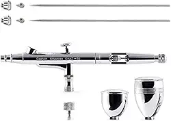 Gaahleri Kit De Aerógrafo, Pistola De Aerógrafo De Dupla Ação, Gravidade, Copo De Fluido De 1/2 E 1/4 Oz, Agulha De 0,35 E 0,5 Mm, Conjunto De Aerógrafo Econômico, Maquiagem, Arte Em Unhas, Pintura,