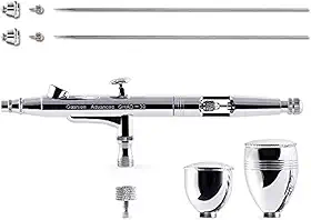 Gaahleri Kit De Aerógrafo, Pistola De Aerógrafo De Dupla Ação, Gravidade, Copo De Fluido De 1/2 E 1/4 Oz, Agulha De 0,35 E 0,5 Mm, Conjunto De Aerógrafo Econômico, Maquiagem, Arte Em Unhas, Pintura,
