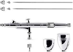 Gaahleri Kit De Aerógrafo, Pistola De Aerógrafo De Dupla Ação, Gravidade, Copo De Fluido De 1/2 E 1/4 Oz, Agulha De 0,35 E 0,5 Mm, Conjunto De Aerógrafo Econômico, Maquiagem, Arte Em Unhas, Pintura,