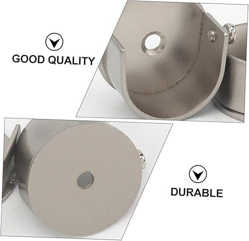 Miniatura 5 de Zerodeko 2 piezas de soporte de pared de poste romano para decoración de techo, cortinas de techo, barras de cortina de ducha, soporte de barra de